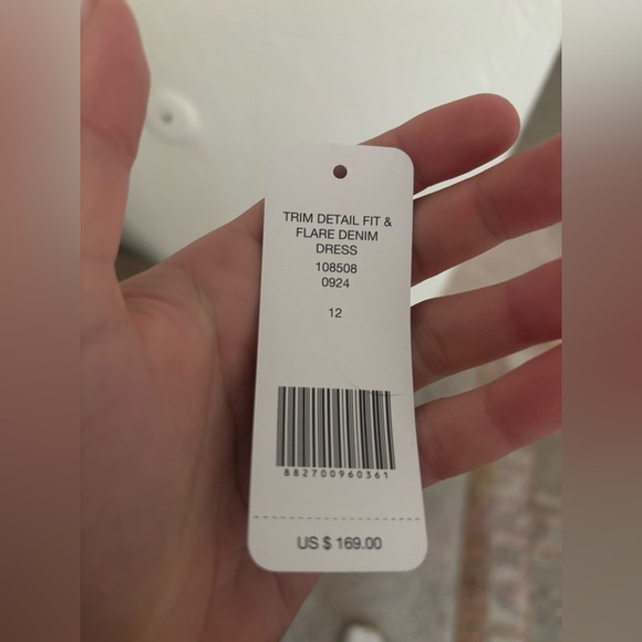 Bebe fit and flare jean dress a line size 12 - Picture 5 of 5